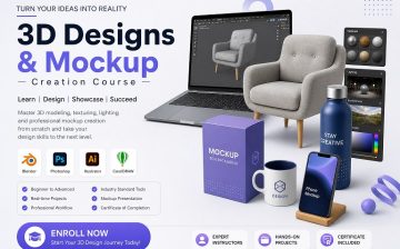 3D Designs and Mockup Creation Course