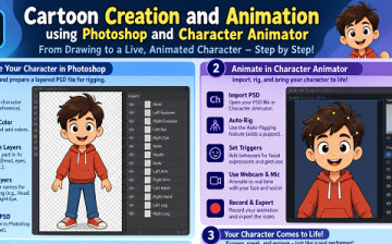 Cartoon Creation and Animation using Photoshop and Character Animator